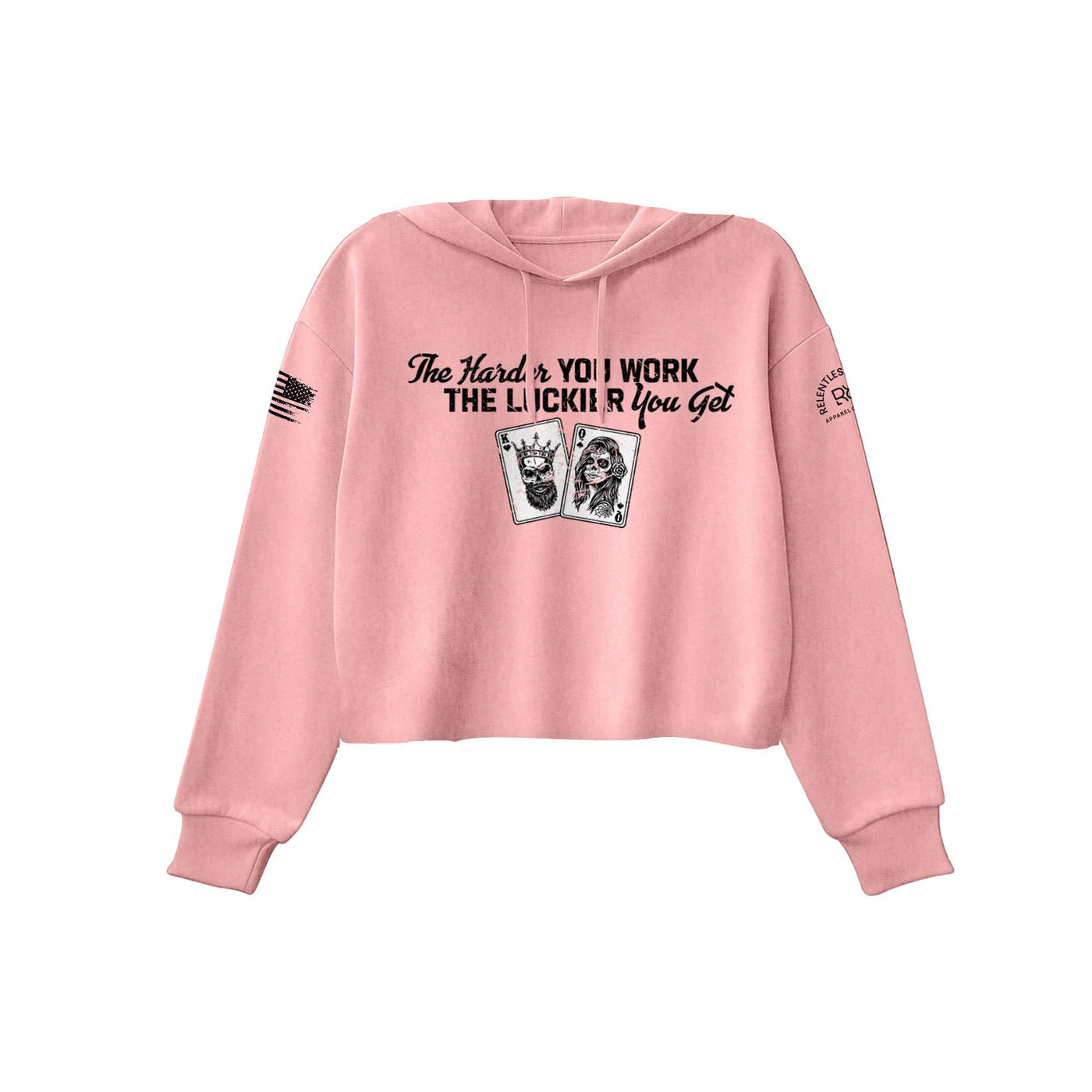 Pink The Harder You Work Women's Cropped Hoodie