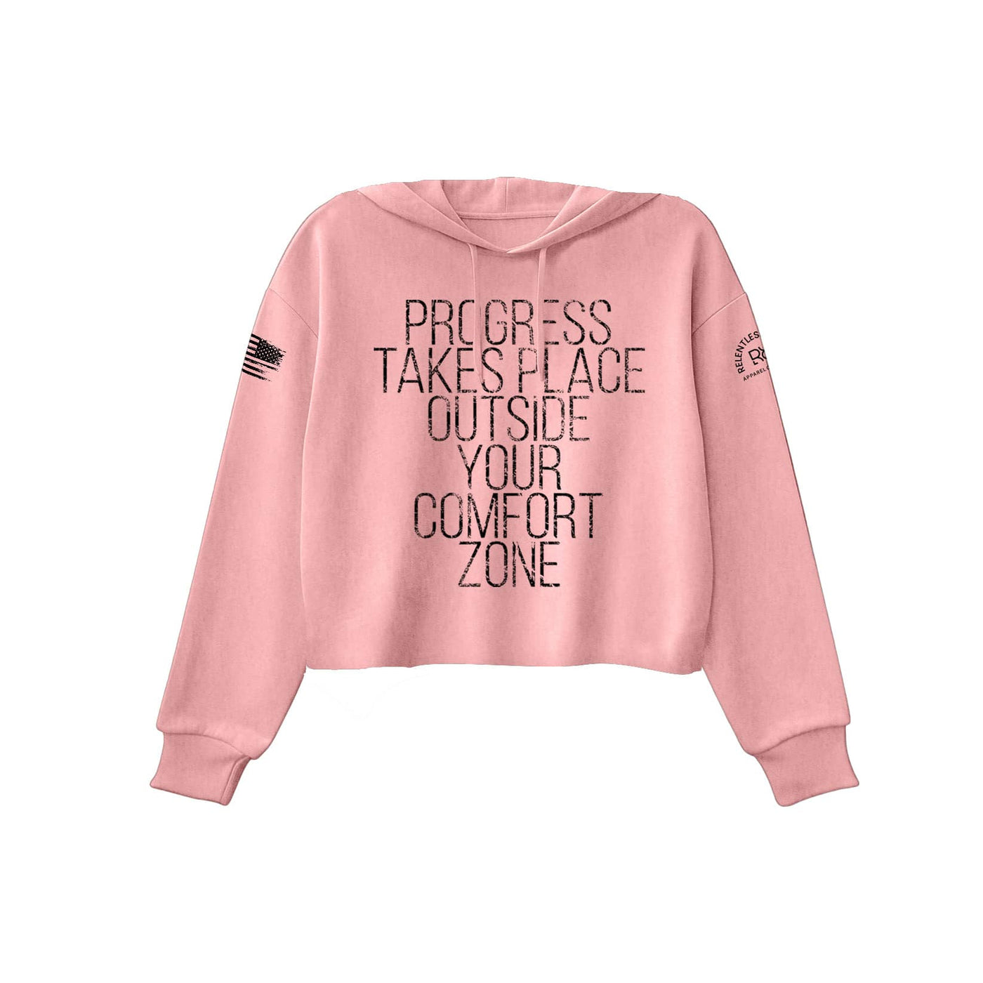 Pink Progress Takes Place Women's Cropped Hoodie