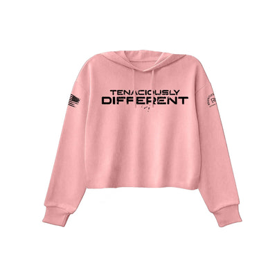 Pink Tenaciously Different Women's Cropped Hoodie