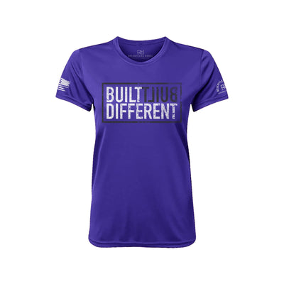 Built Different Front Purple Women's Dry Fit Tee