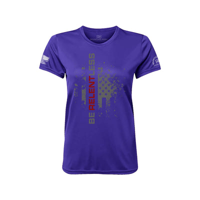 Be Relentless Front Purple Women's Dry Fit Tee