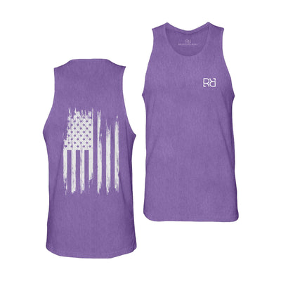 Purple Men's Rebel Patriot Flag Back Design Tank