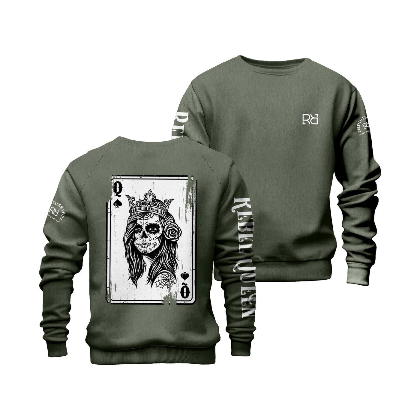 Rebel Queen | "Rebel Ace" | Sleeve | Crew Neck Sweatshirt