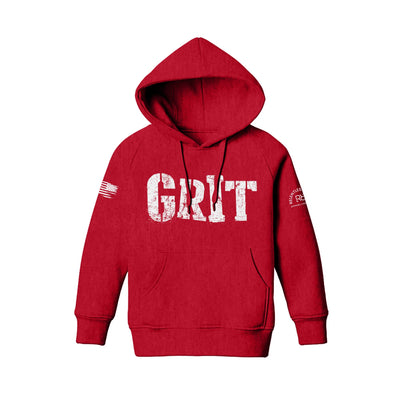 Red Youth Grit Front Design Hoodie