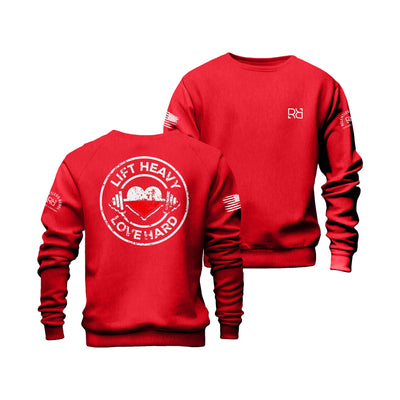 Rebel Red Lift Heavy Love Hard Back Design Sweatshirt