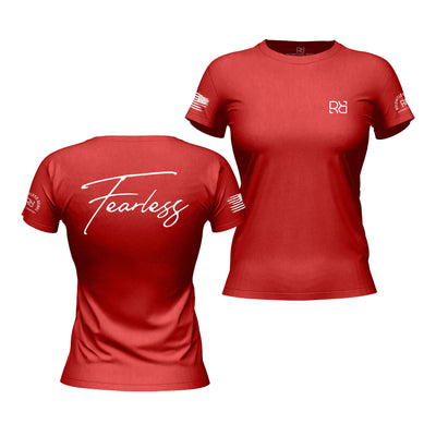 Rebel Red Women's Fearless Back Design Tee