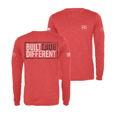 Red Built Different Men's Triblend Long Sleeve Shirt