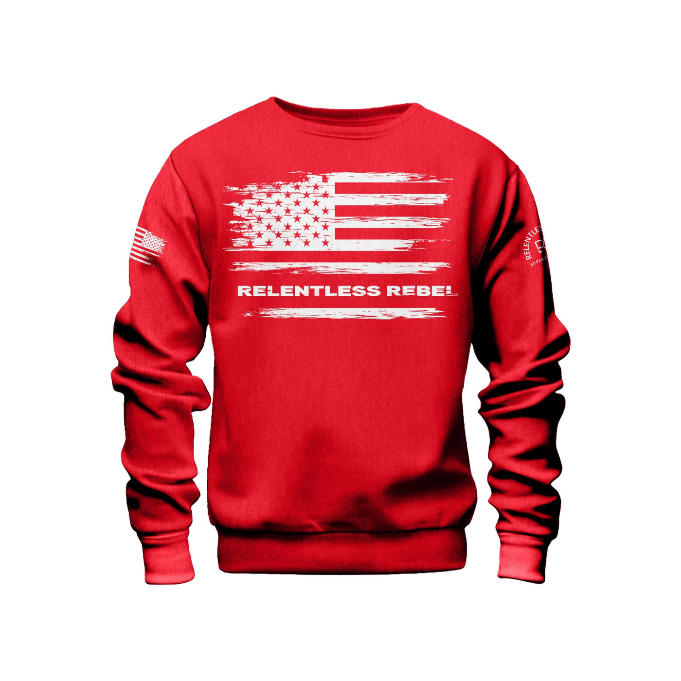 Relentless Rebel Flag | Front | Crew Neck Sweatshirt