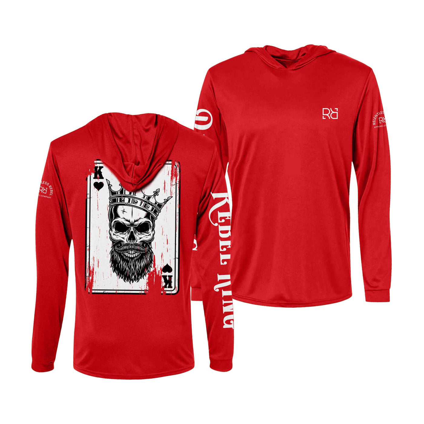 Rebel Red Rebel King Rebel Ace Men's Long Sleeve Dry Fit