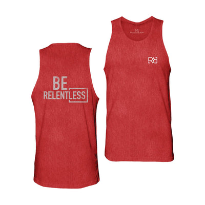 Red Men's Be Relentless Back Design Tank Top