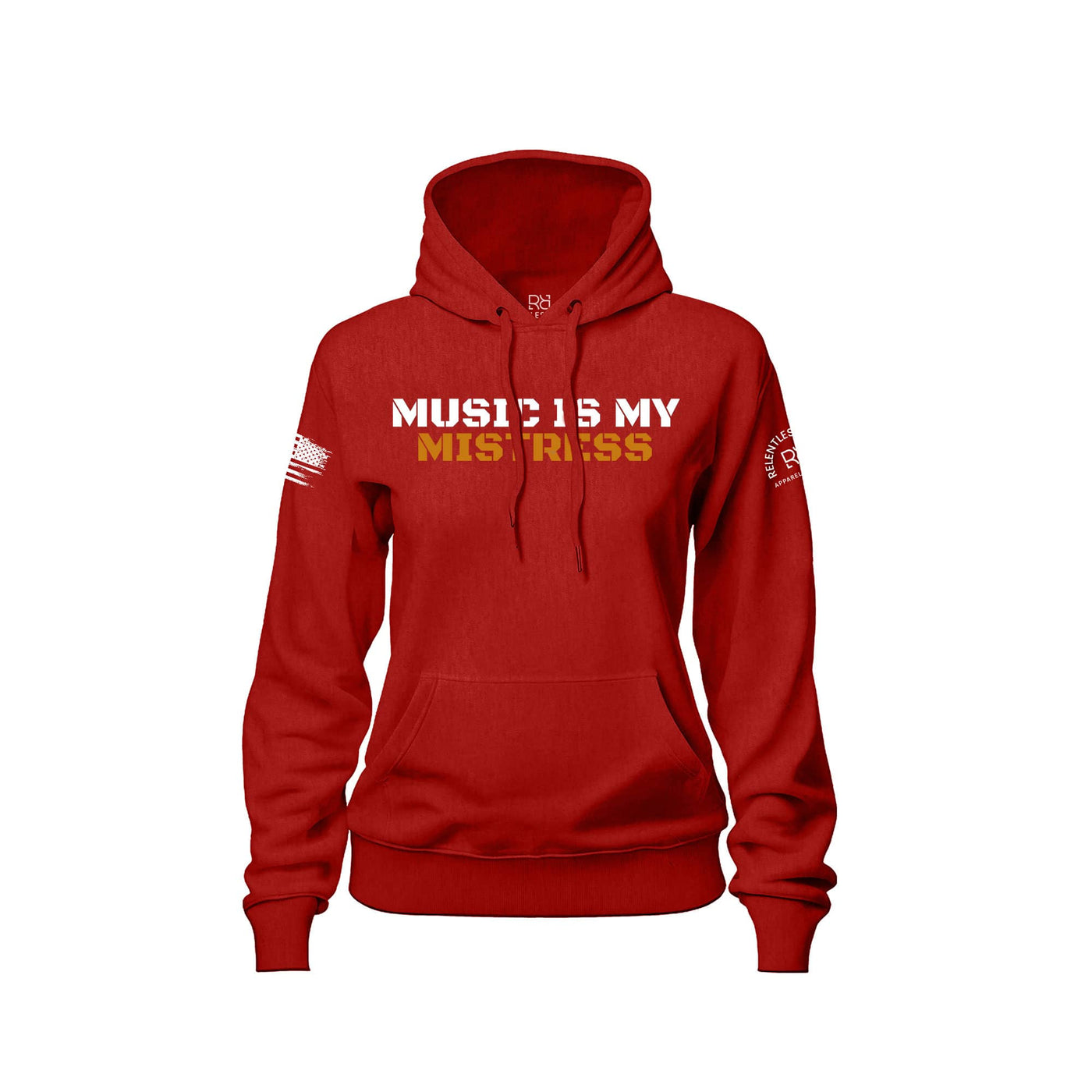 Rebel Red Women's Music Is My Mistress Front Design Hoodie