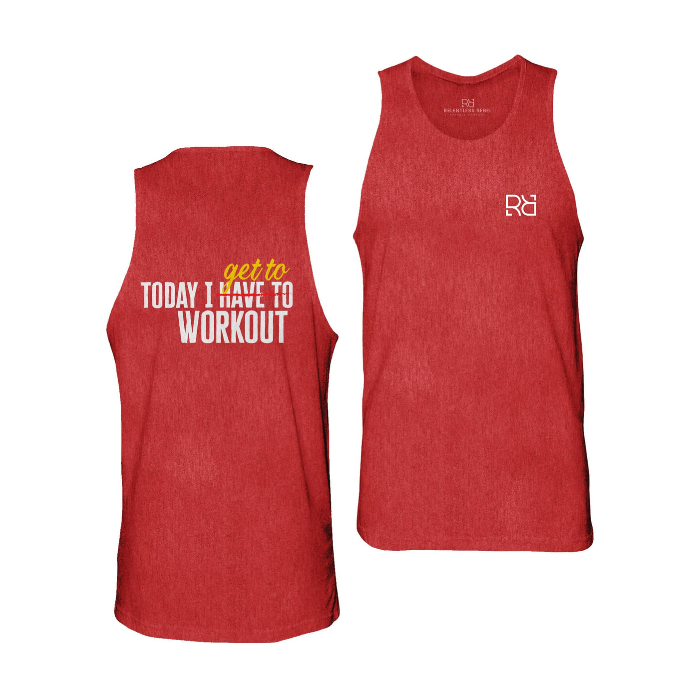 Red Today I Get To Work Out Men's Tank Top