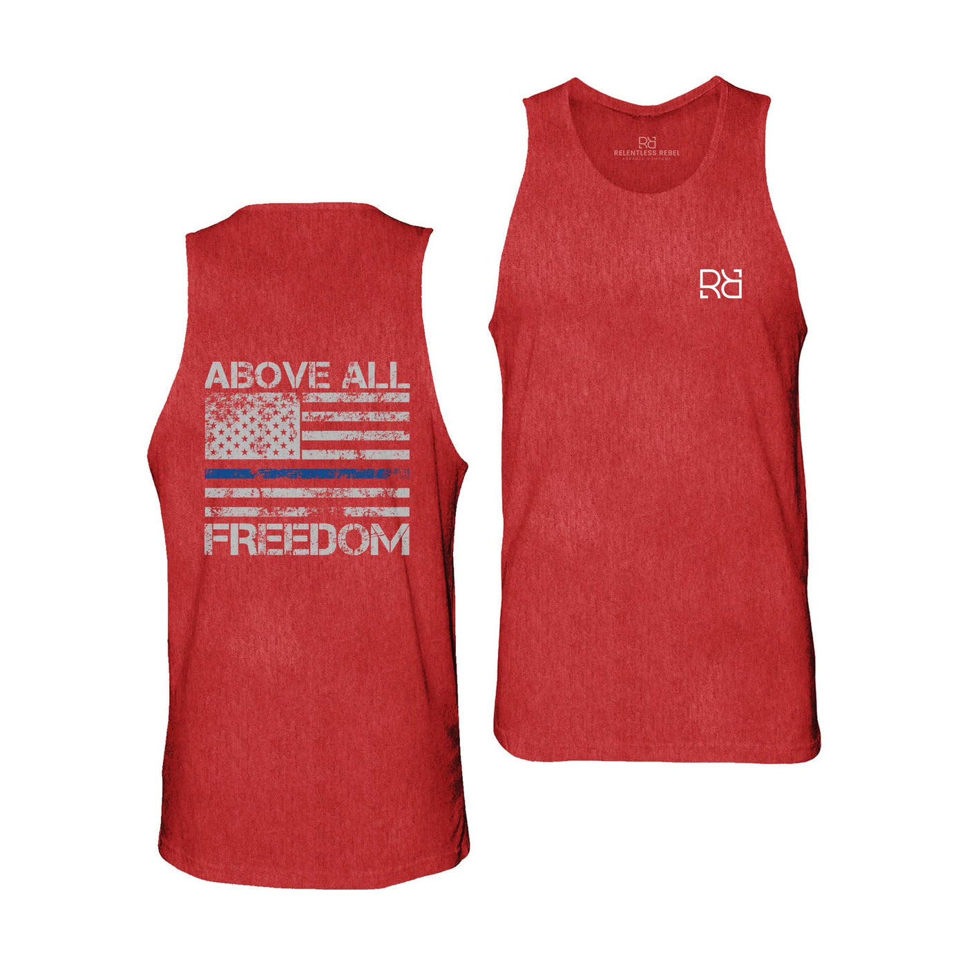 Red Above All Freedom Men's Tank