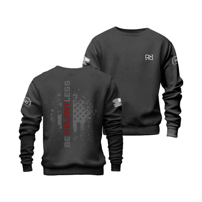 Charcoal Heather Be Relentless Back Design Sweatshirt