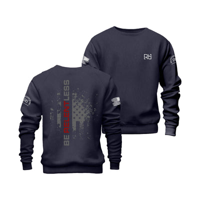 Classic Navy Be Relentless Back Design Sweatshirt