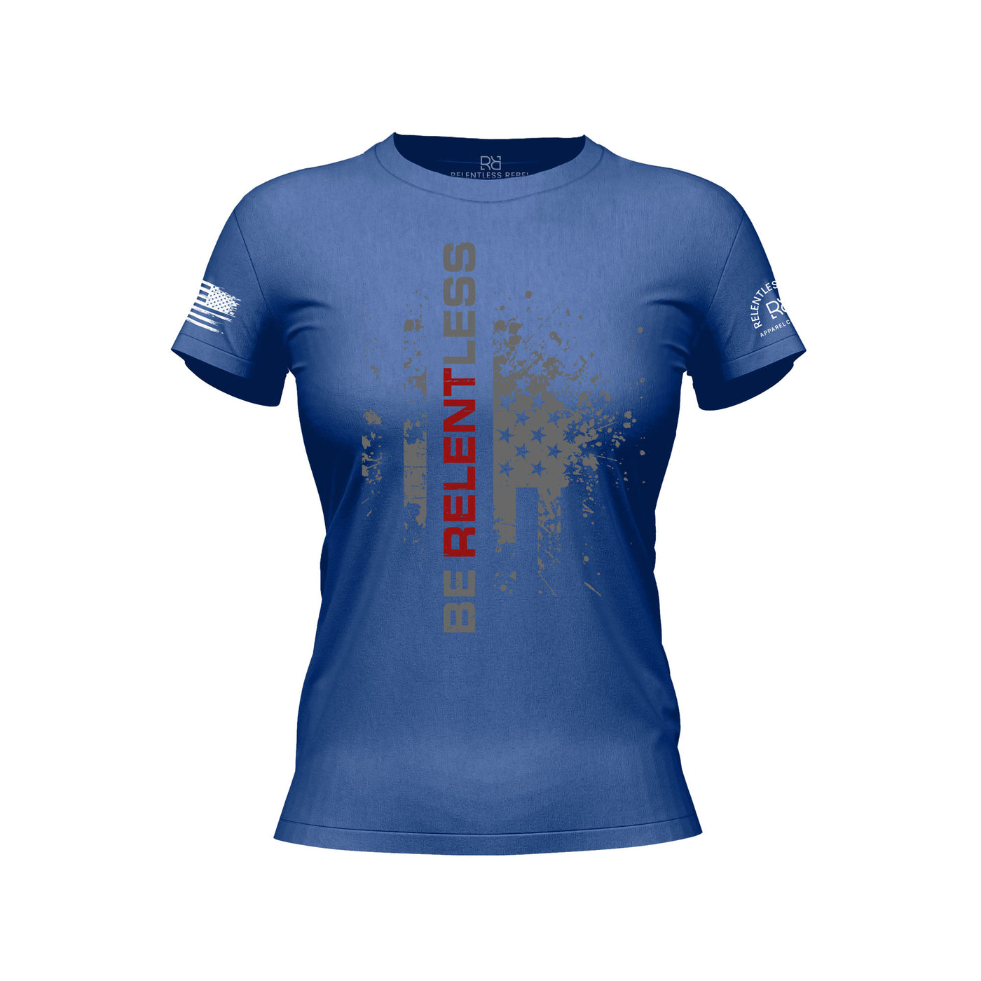 Rebel Blue Women's Be Relentless Front Design Tee