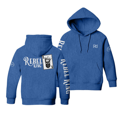 Royal Heather Youth Rebel King Sleeve and Back Design Hoodie