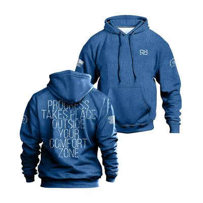 Royal Heather Men's Progress Takes Place Back Design Hoodie