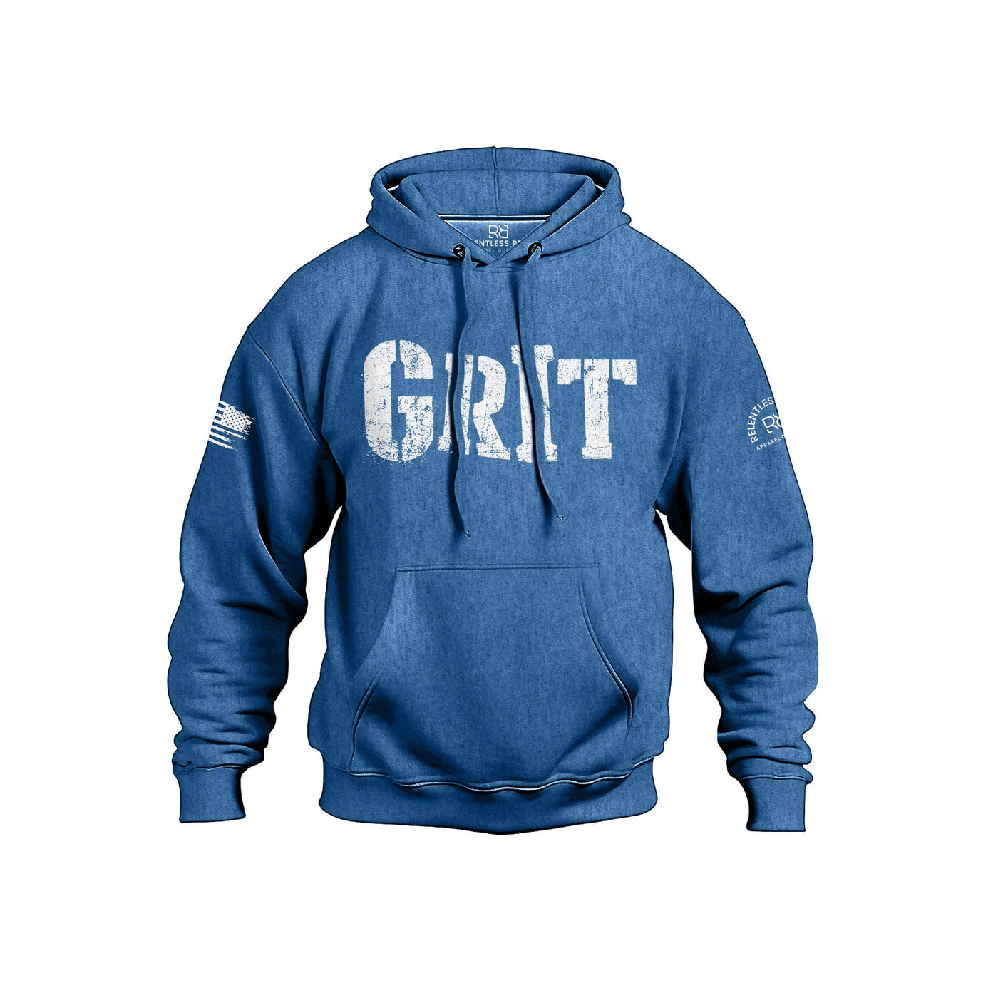 Royal Heather Men's Grit Front Design Hoodie