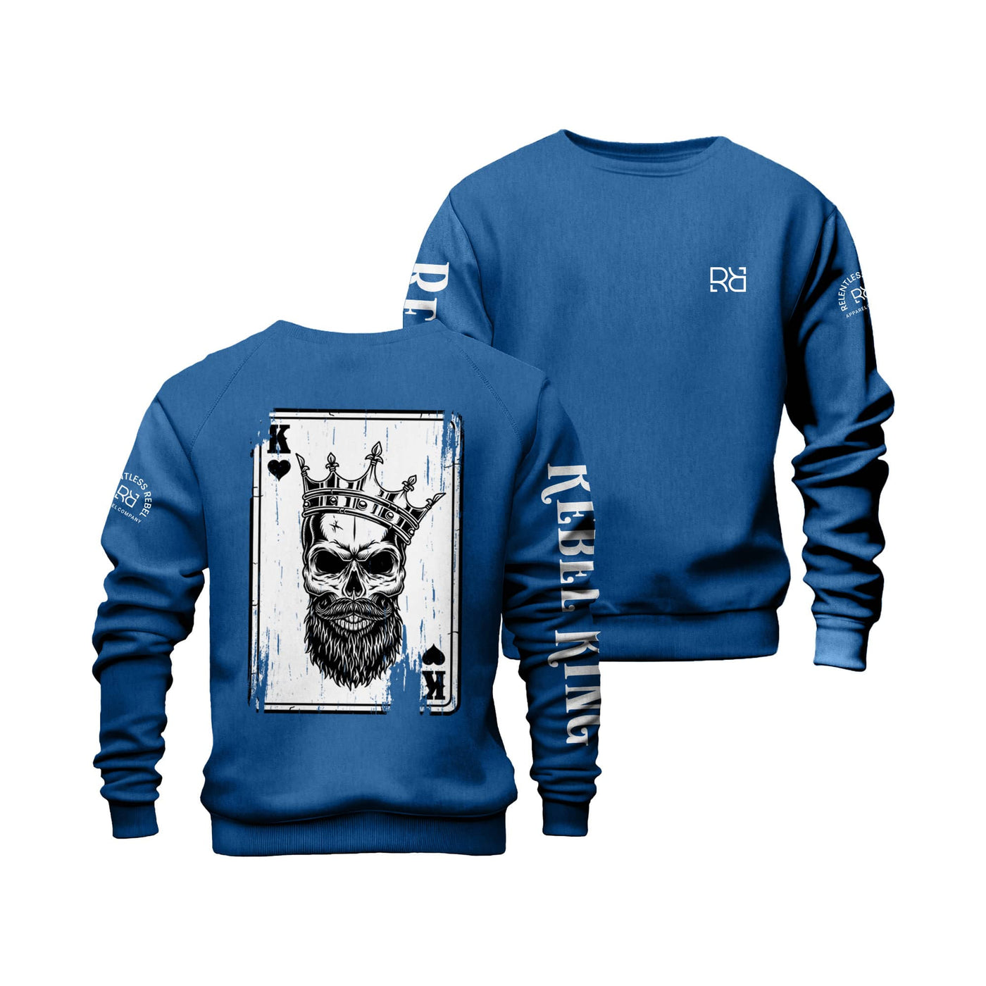 Rebel King | "Rebel Ace" | Sleeve | Crew Neck Sweatshirt