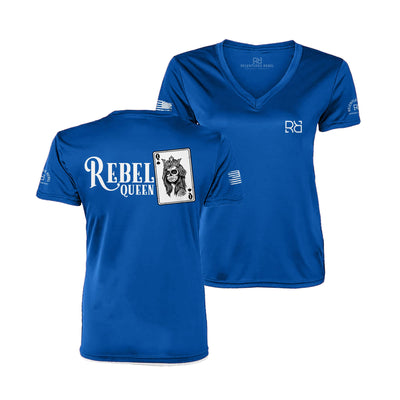 True Royal Rebel Queen Women's V-Neck Dri Fit Tee