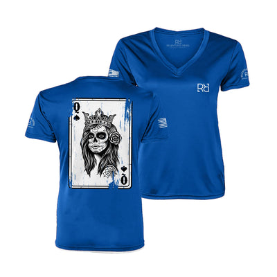 True Royal Rebel Queen "Rebel Ace" Women's V-Neck Dri Fit Tee