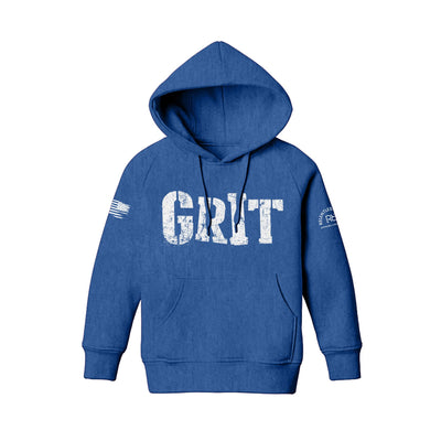 Royal Heather Youth Grit Front Design Hoodie