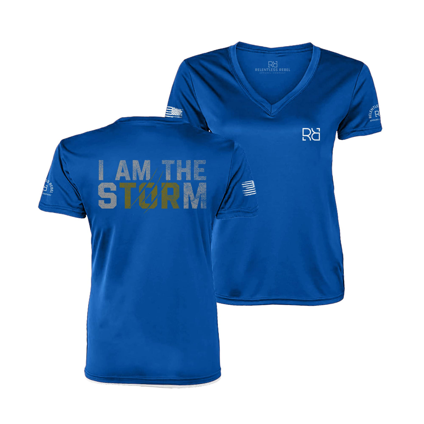 True Royal I Am The Storm Women's V-Neck Tee