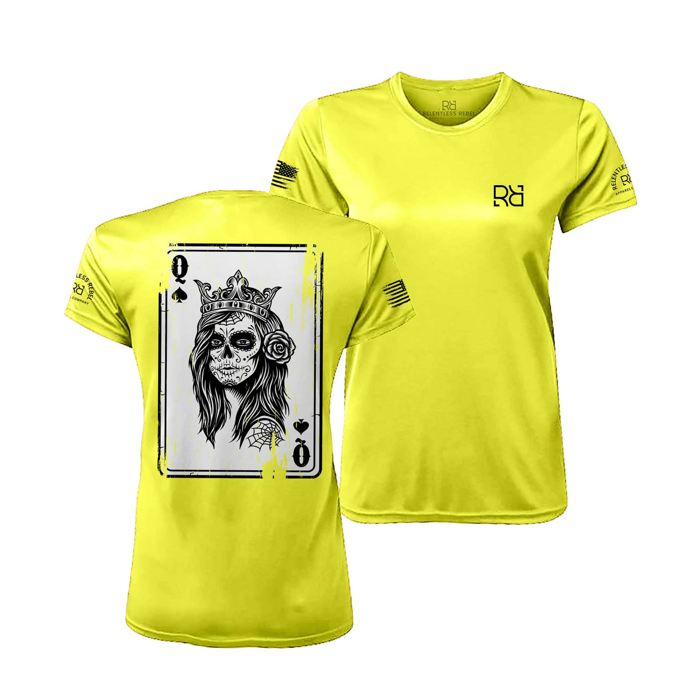 Safety Green Rebel Queen "Rebel Ace" Women's Dri Fit Tee