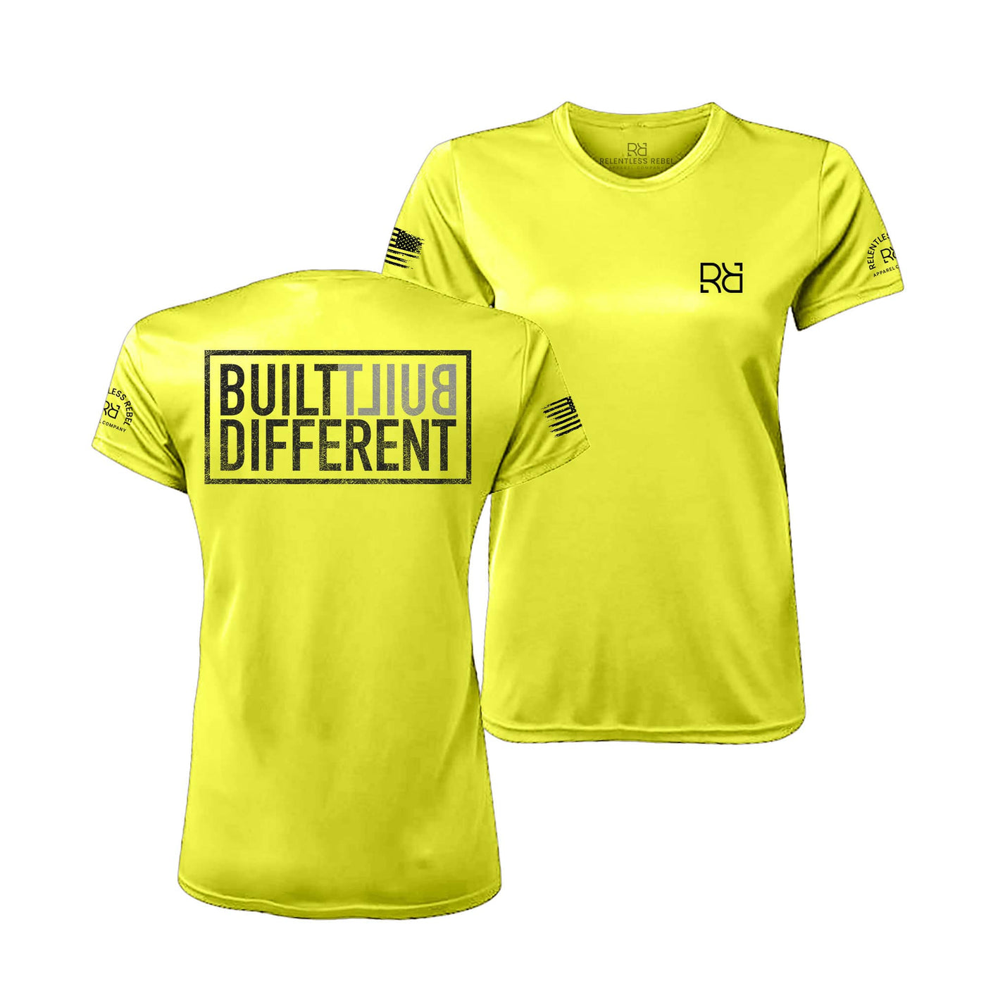 Built Different Safety Green Women's Dry Fit Tee