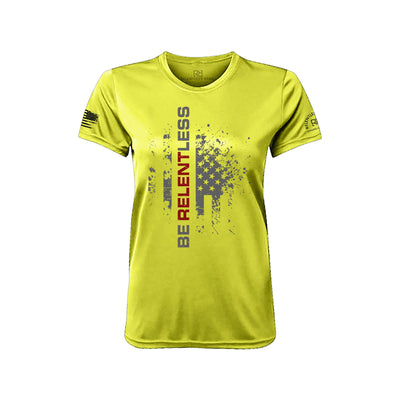 Be Relentless Front Safety Green Women's Dry Fit Tee