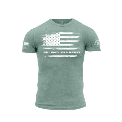 Heather Sage Relentless Rebel Flag Men's Tee