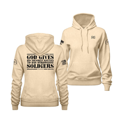 Sandshell Women's God Gives His Toughest Battles Back Design Hoodie