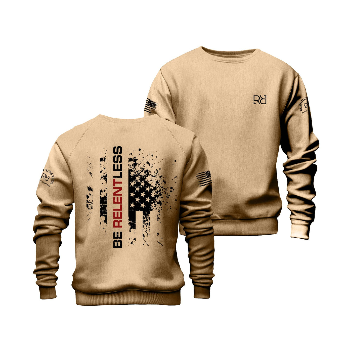 Sandstone Be Relentless Back Design Sweatshirt