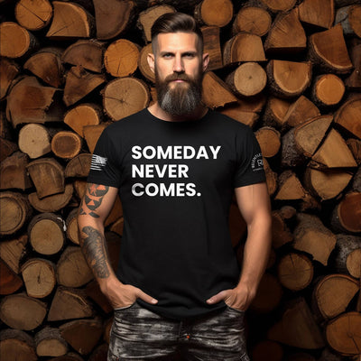 Solid Black Someday Never Comes Men's Tee