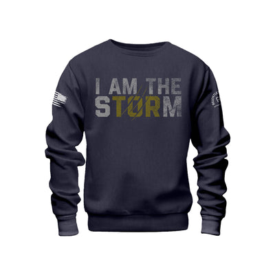 Classic Navy Men's I Am The Storm Front Design Crew Neck Sweatshirt