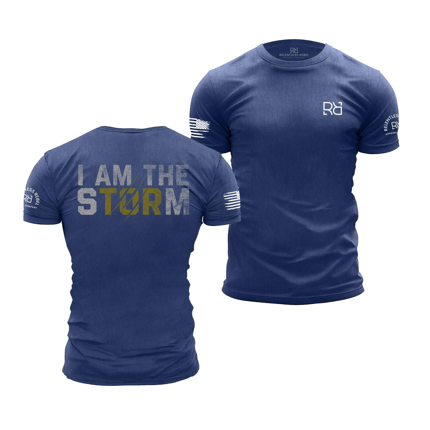 Rebel Blue Men's I Am The Storm Back Design Tee