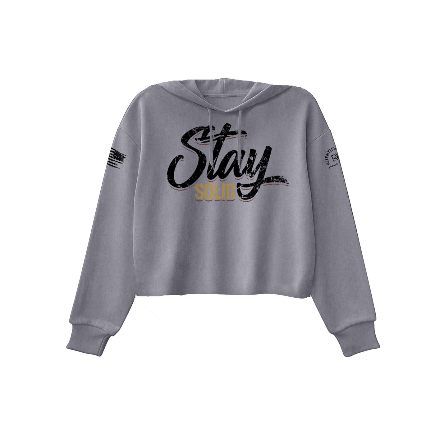 Stay Solid | Front | Women's Cropped Hoodie