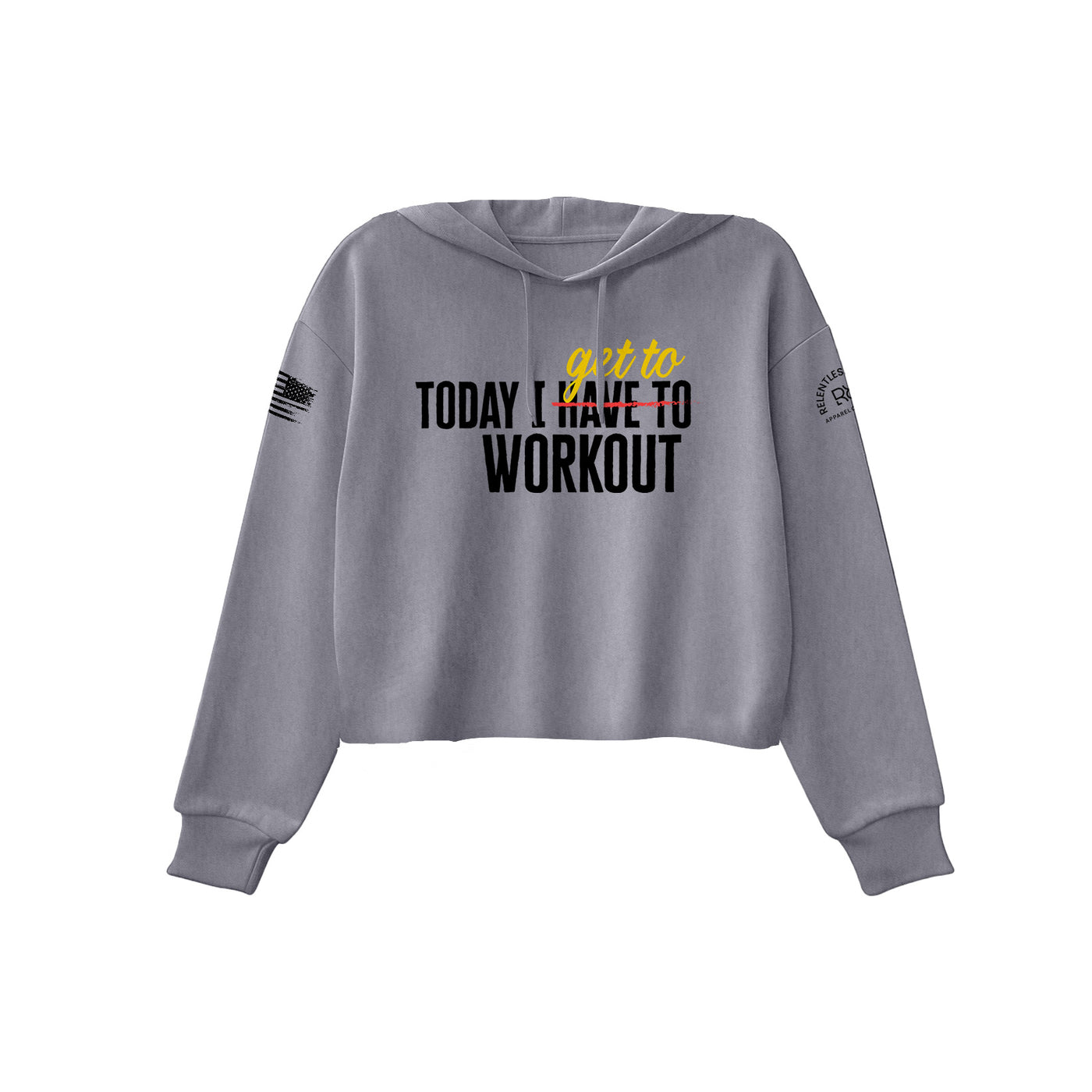 Storm Today I Get to Work Out Women's Cropped Hoodie