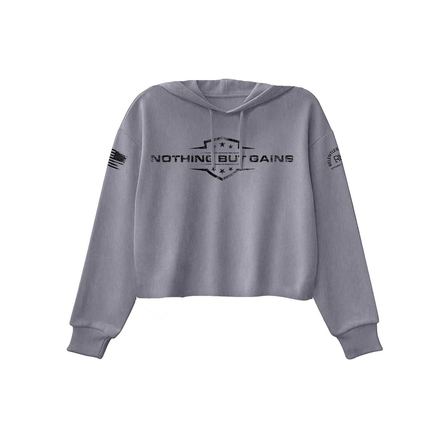 Storm Women's Nothing but Gains Front Design Cropped Hoodie