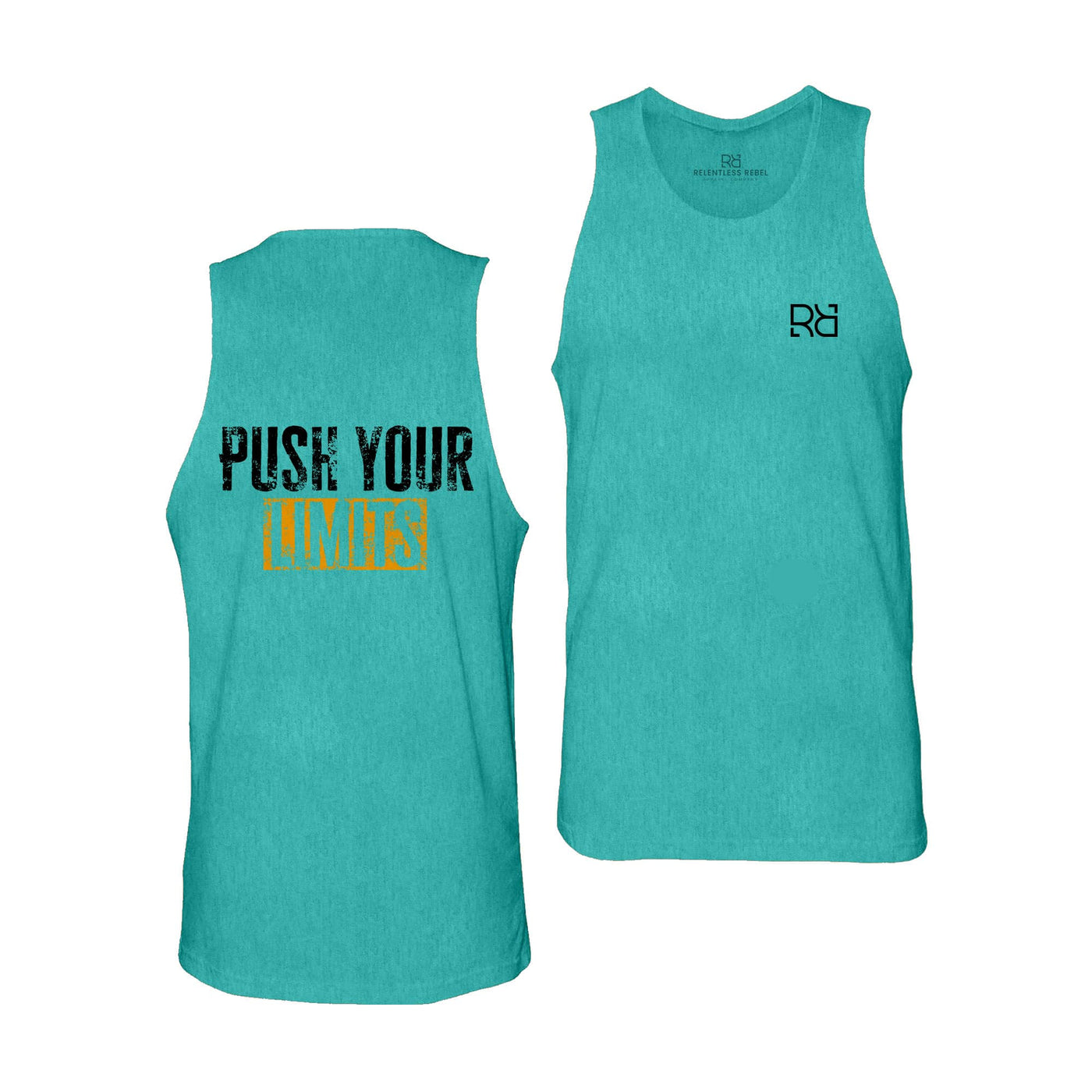 Teal Push Your Limits Men's Tank Top