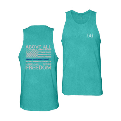 Teal Above All Freedom Men's Tank