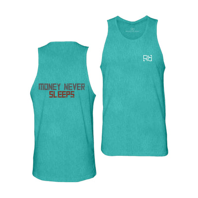 Teal Money Never Sleeps Men's Tank Top