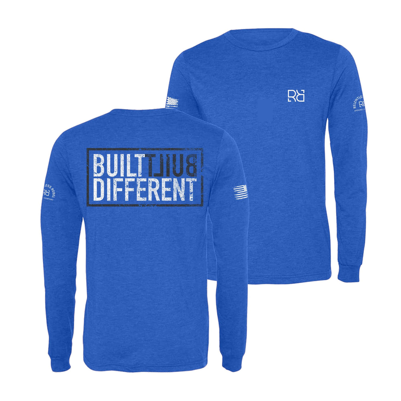 True Royal Built Different Men's Triblend Long Sleeve Shirt