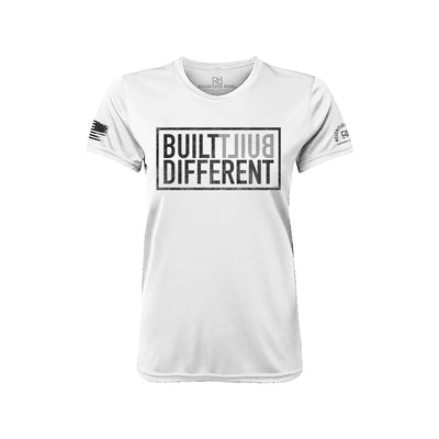 Built Different Front Relentless White Women's Dry Fit Tee