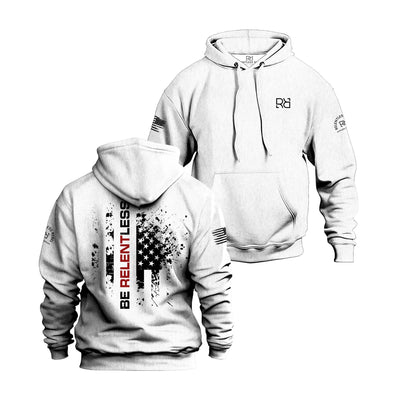 Relentless White Men's Be Relentless Back Design Hoodie