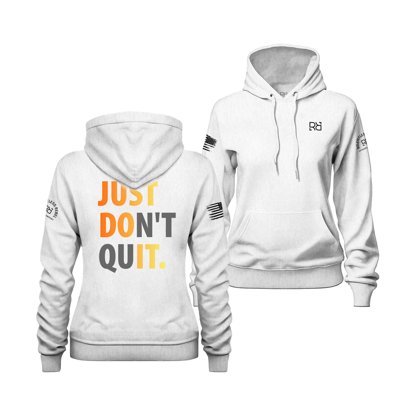 Just Don't Quit | We Are Not The Same | White Women's Hoodie Athlete Bundle