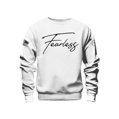 Relentless White Fearless Front Design Sweatshirt