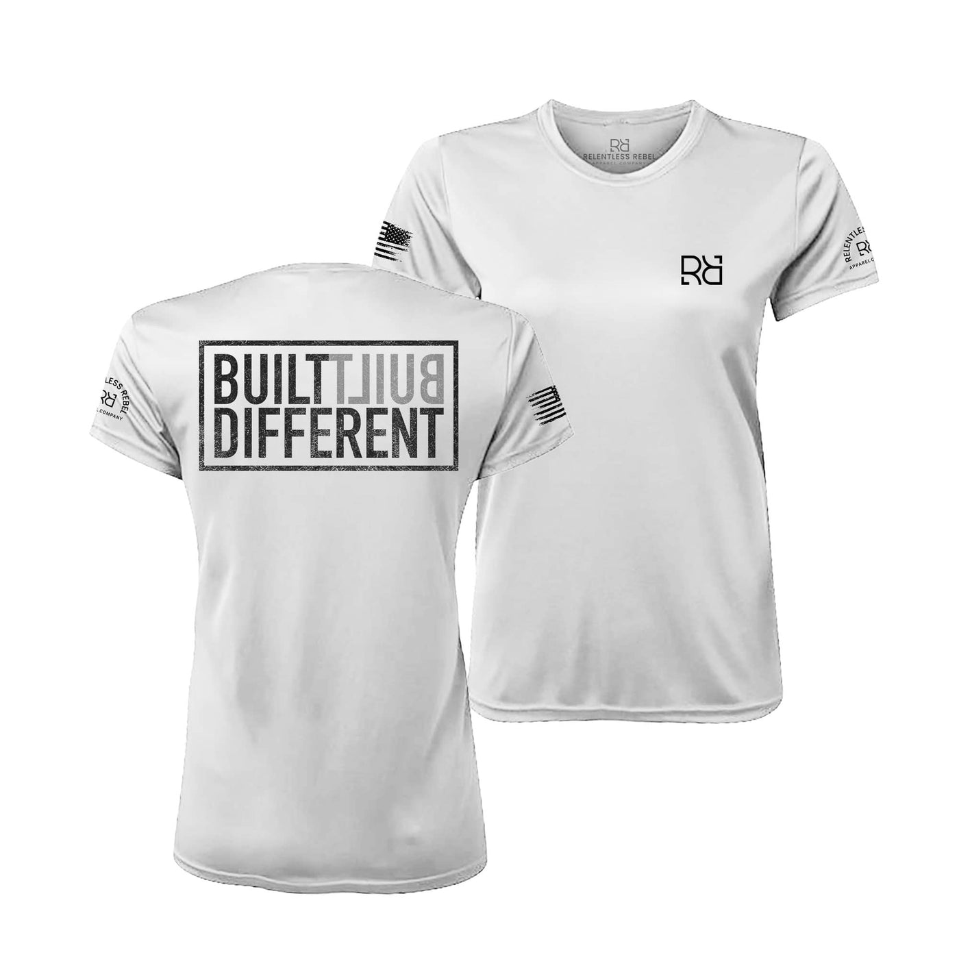 Built Different Relentless White Women's Dry Fit Tee