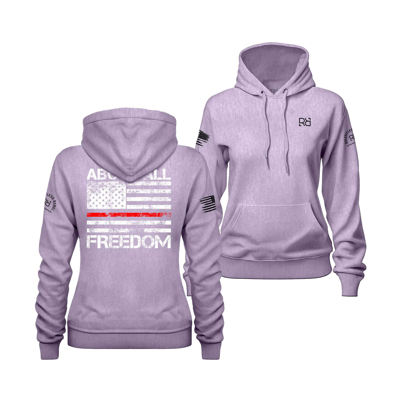 Lilac Women's Above All Freedom Back Design Hoodie